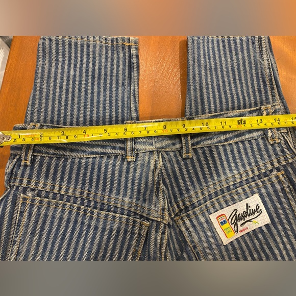 RARE 1980’s Gasoline Jeans | Paris, France Striped Denim | High Waist Sz. 11 Jrs - Picture 8 of 12